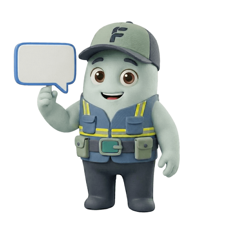 Fixerezo mascot helping with messages