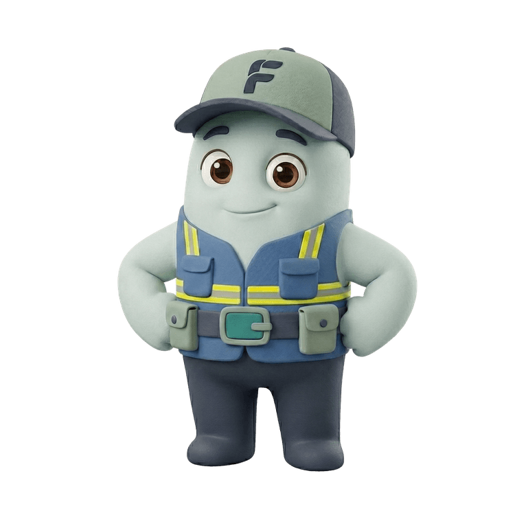 Fixerezo mascot trust pose